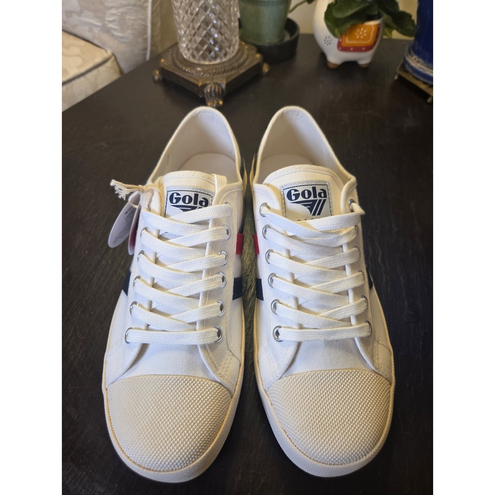 Gola Wms Coaster Low Top Canvas Vegan Sneakers White Red & Navy Size 9 NEW! $75 - Picture 3 of 15